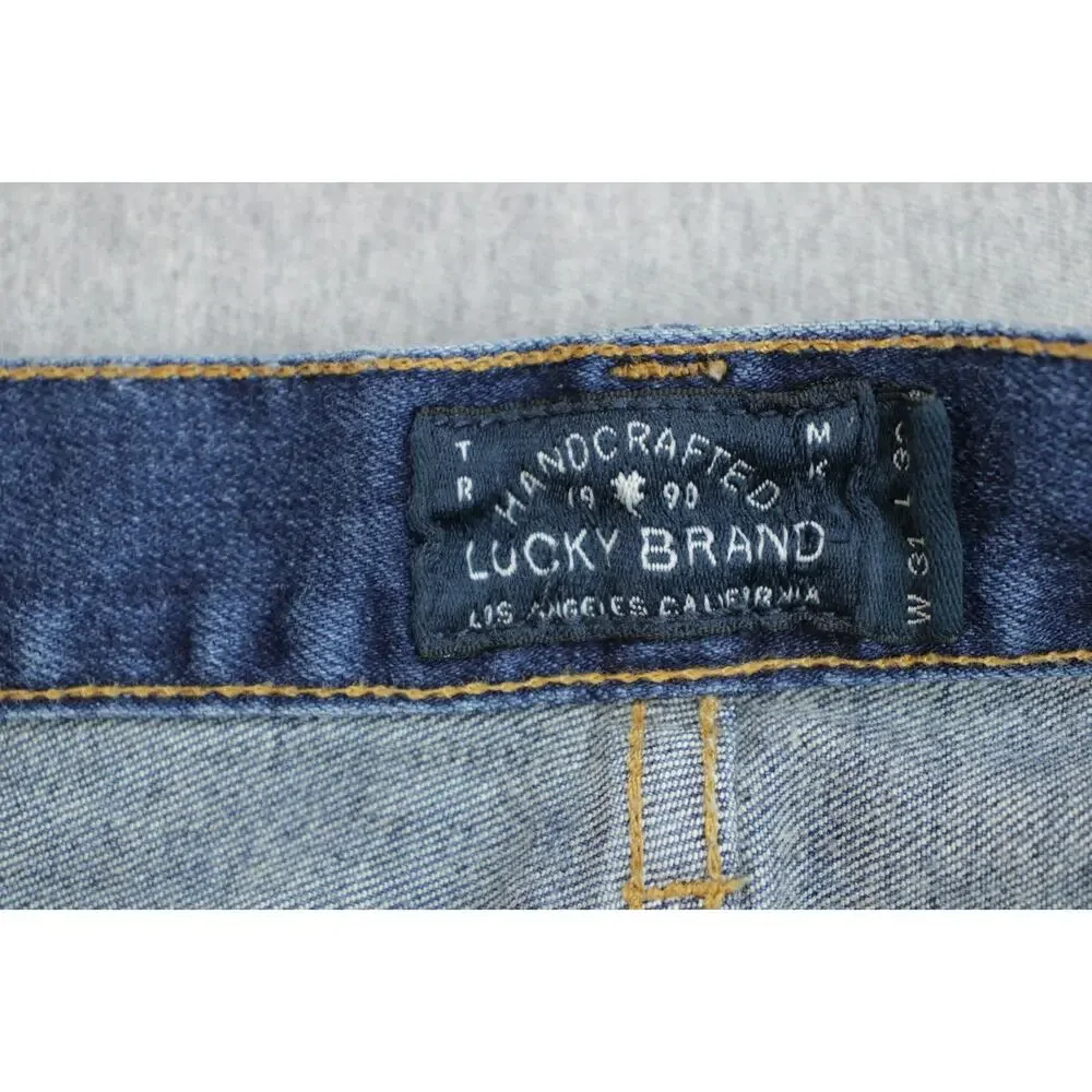 Lucky Brand Jeans Mens 31 x 32 Blue Cotton Blend Stretch 221 Original‎ Straight
